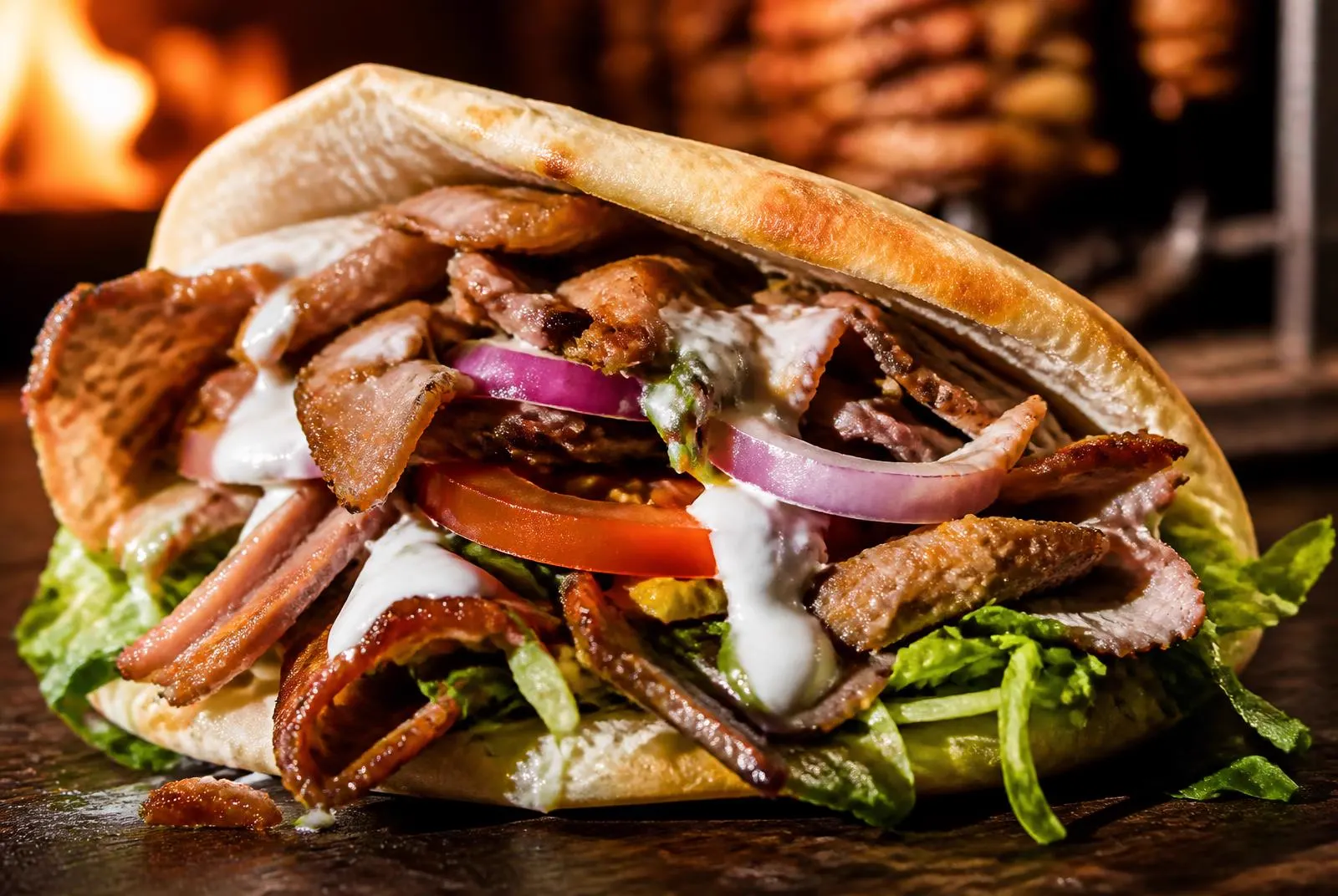 Kebab maison grillé du restaurant Le Gourmand à Cluny